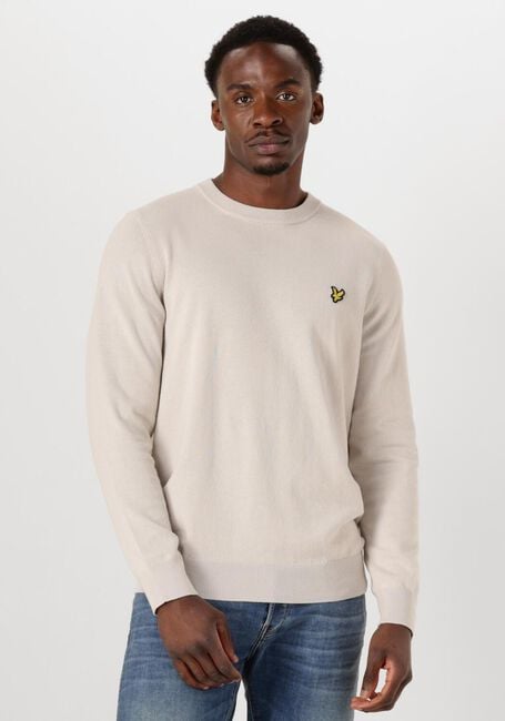 LYLE & SCOTT Pull COTTON CREW NECK JUMPER en beige - large