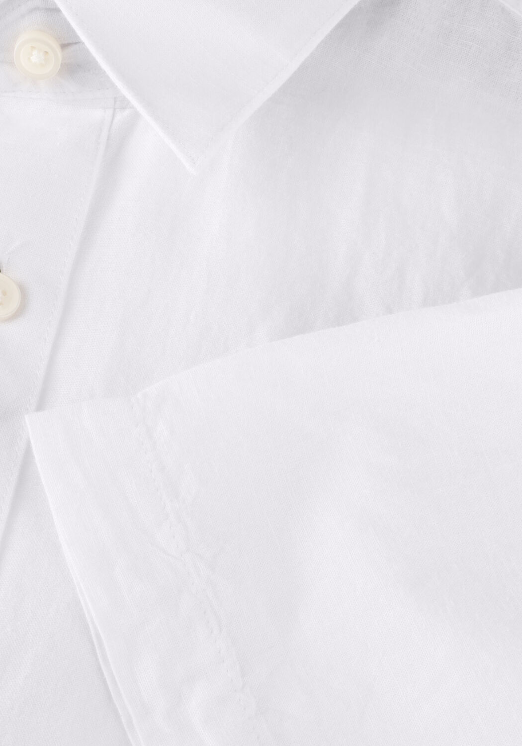 Witte SELECTED MEN Casual overhemd SLHSLIMNEW-LINEN SHIRT SS CLASSIC - large