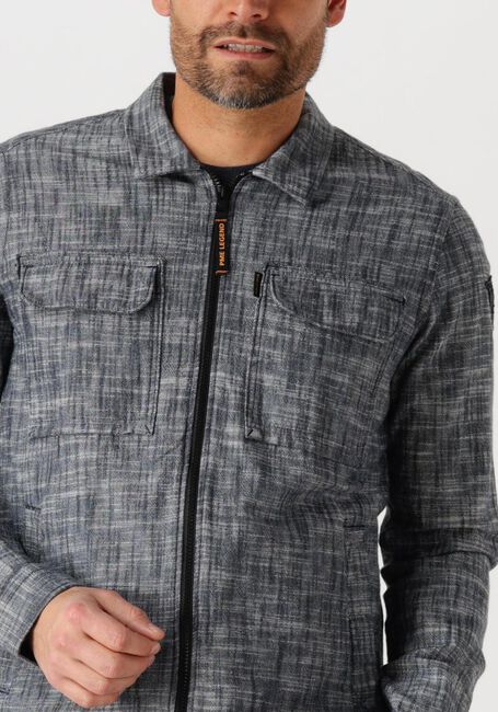 Blauwe PME LEGEND  LONG SLEEVE SHIRT 2 TONE SLUB - large