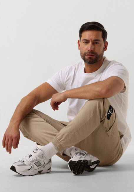 Witte CALVIN KLEIN T-shirt MONOLOGO REGULAR TEE - large