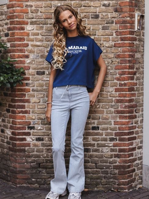 Lichtblauwe LOOXS 10sixteen Wide jeans 2611-5616 - large