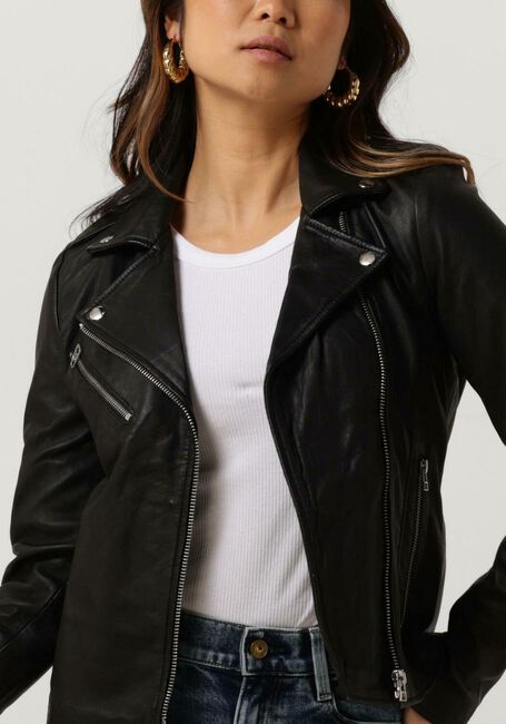 GOOSECRAFT Veste en cuir GC JULIA BIKER en noir - large