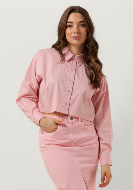 Roze CO'COUTURE  COTTON CRISP CROPPED SHIRT - large