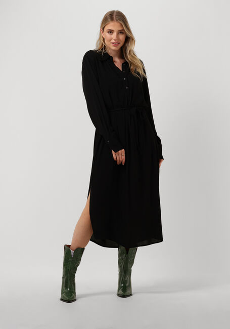 MINUS Robe midi LASINA SOLID SHIRTDRESS en noir - large