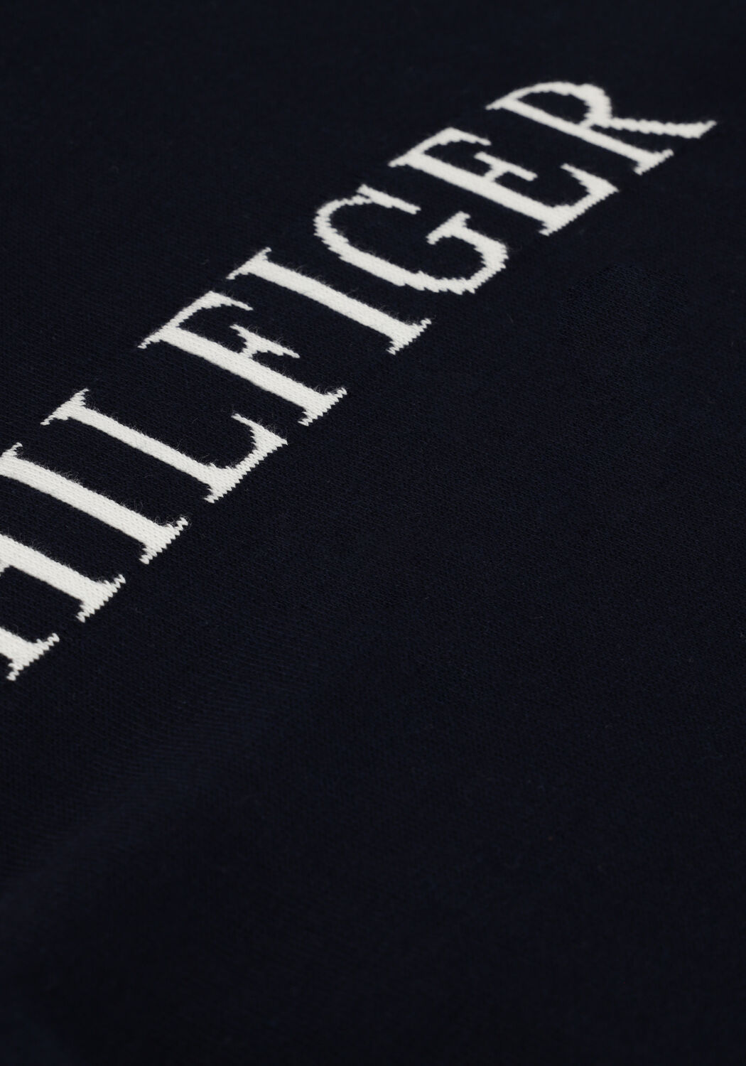 TOMMY HILFIGER Pull HILFIGER FLAG CUFF CREW NECK Bleu fonc&eacute; - large