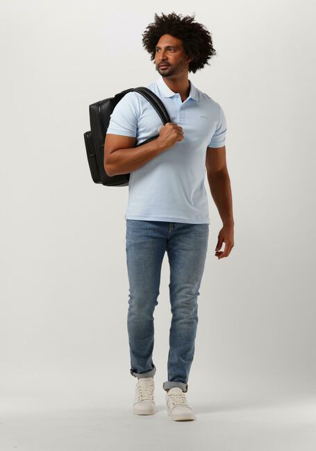 CALVIN KLEIN Polo SMOOTH COTTON SLIM POLO Bleu clair - large