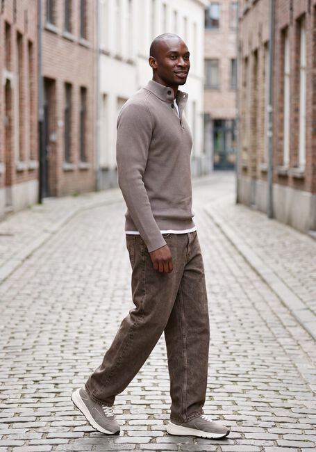 GENTI Pull TURTLE BUTTON LS en taupe - large