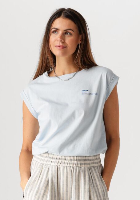Lichtblauwe BY-BAR Top THELMA DICTIONARY SMALL TOP - large