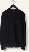 TOMMY HILFIGER Pull RECTANGULAR STRUCTURE CREW NK Bleu foncé TOMMY HILFIGER Pull RECTANGULAR STRUCTURE CREW NK Bleu foncé - medium