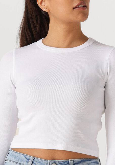 ENVII T-shirt ENALLY LS CROP TEE 5314 en blanc - large