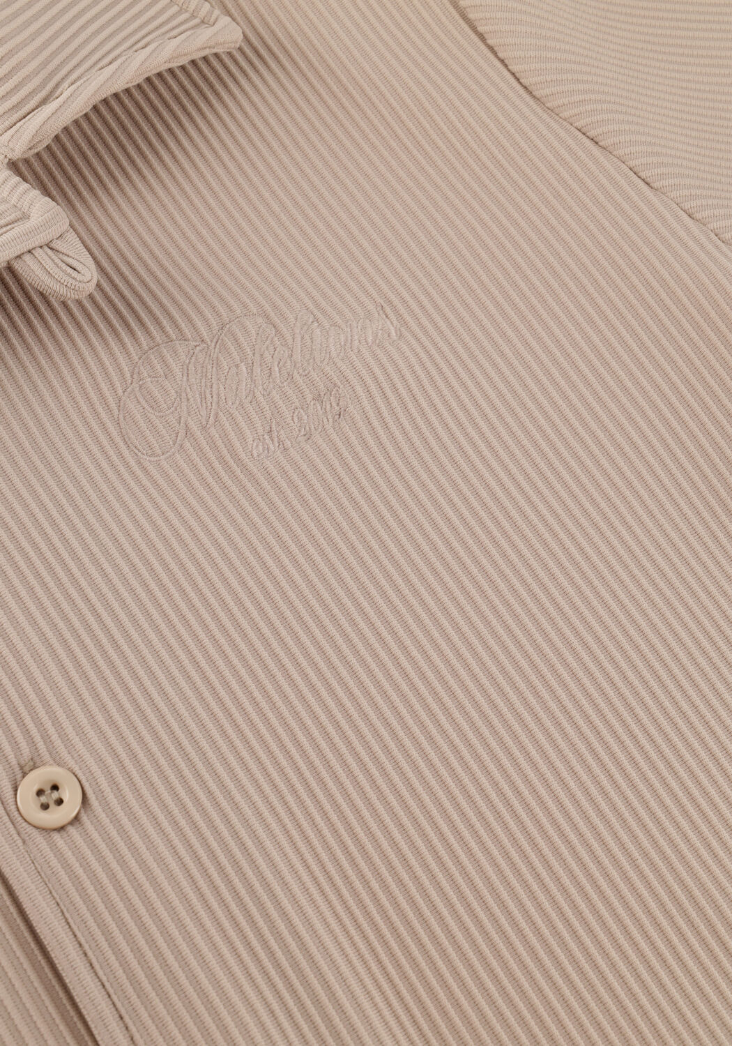 Creme MALELIONS Casual overhemd RIBBED SCRIPT SHIRT - large