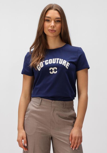 Donkerblauwe CO'COUTURE T-shirt COCOUTURE LOGO TEE - large