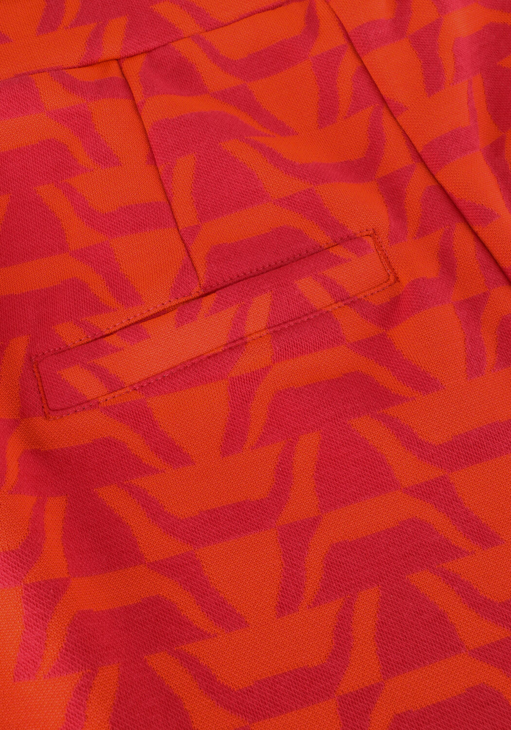 Rode ALIX THE LABEL Flared broek LADIES KNITTED TWO TONE BULL PANTS - large