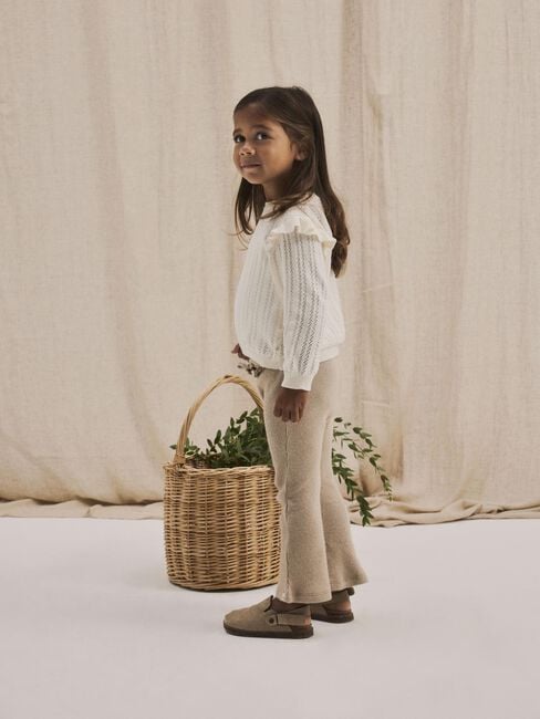 Zand LIL' ATELIER Flared broek NMFSOPHIA SLIM BOOTCUT LEGGINGS LIL - large