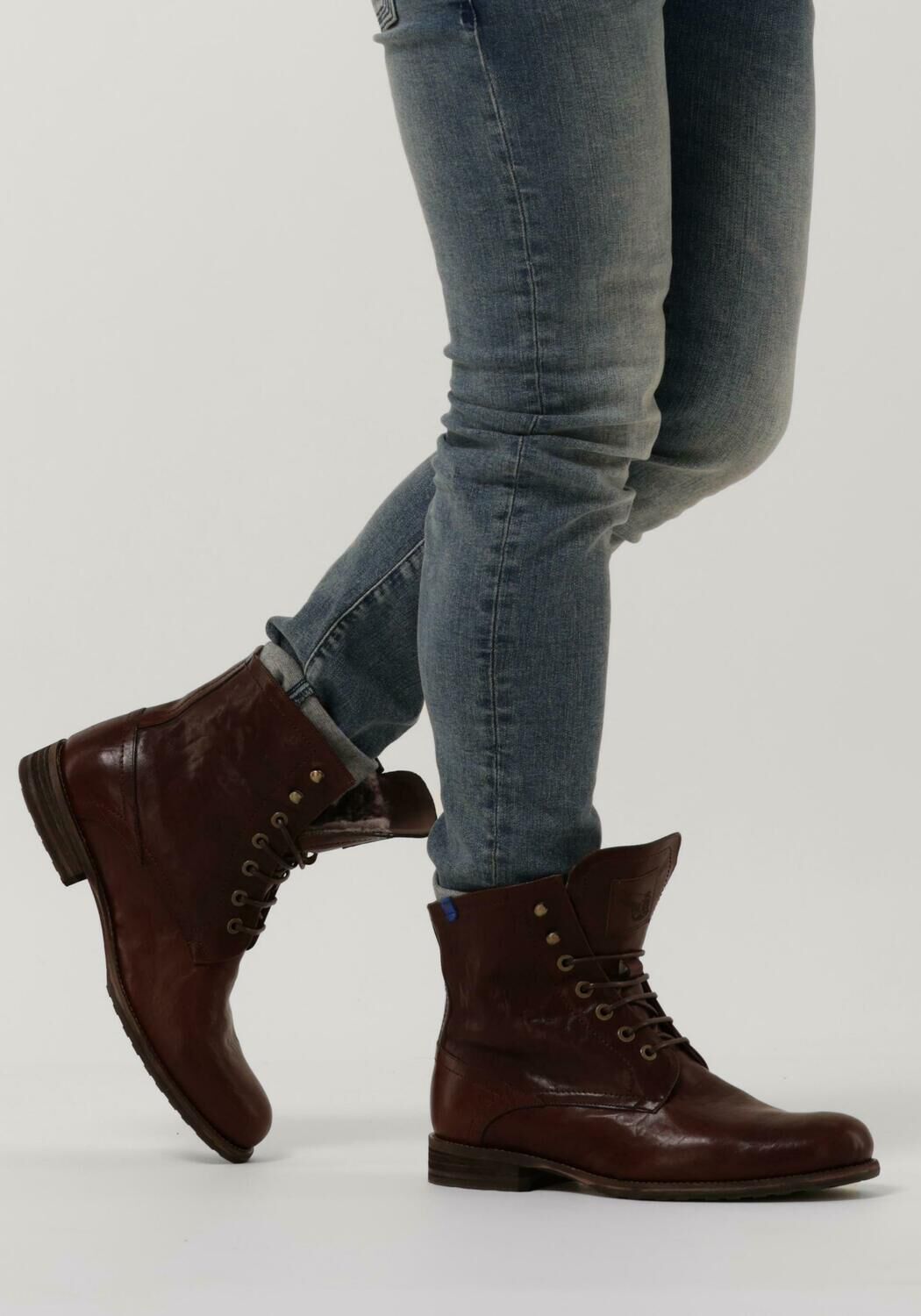 Cognac FLORIS VAN BOMMEL Veterboots SFM 80011 Omoda