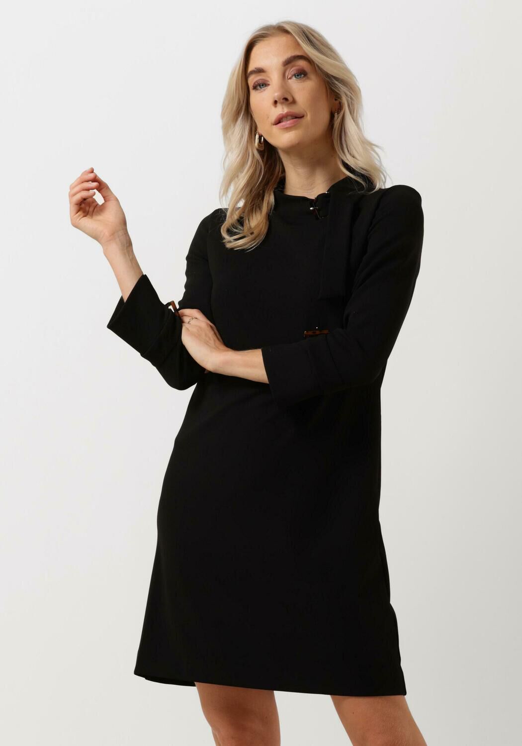 Zwarte ANA ALCAZAR Mini jurk DRESS CLASP Omoda