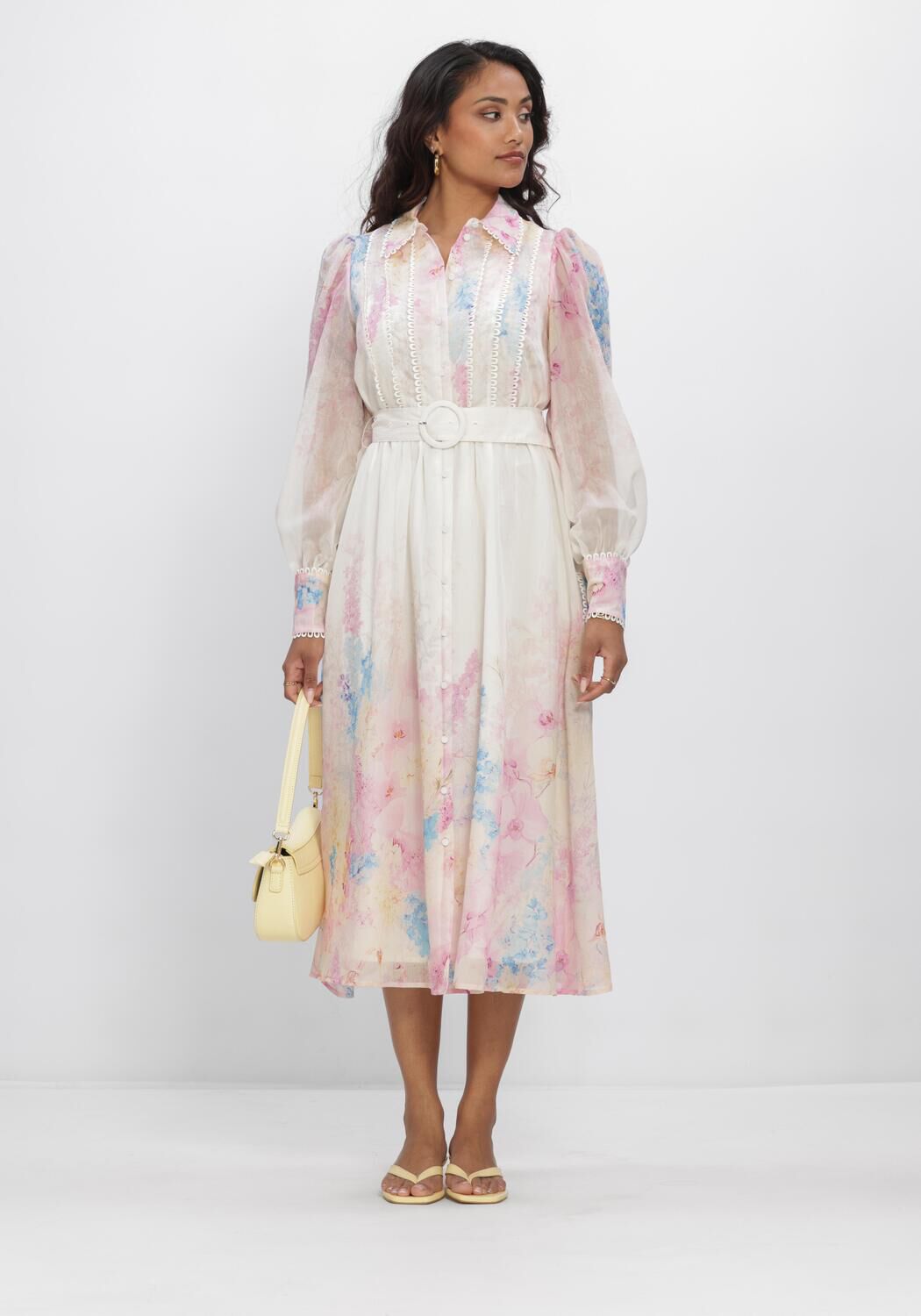 Y.A.S. YASFLORENCE LS LONG DRESS S. Robes en rose - large