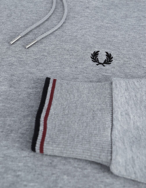 Grijze FRED PERRY Sweater TIPPED HOODED SWEATSHIRT - large