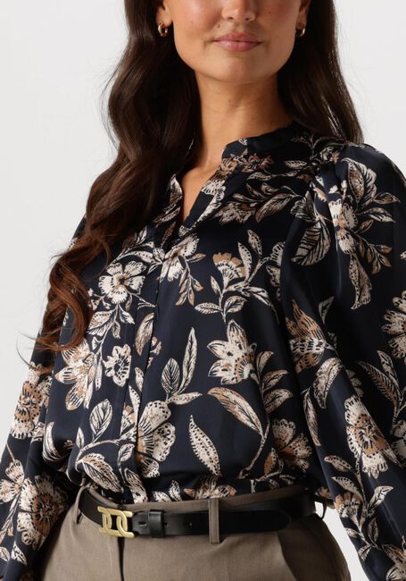 NEO NOIR NANI CANVAS FLOWER BLOUSE Blouses Bleu foncé - large
