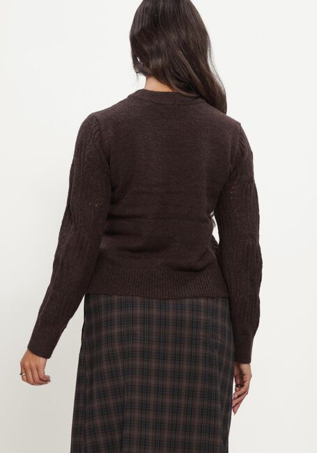 Bruine OBJECT Trui OBJARONA L/S RE KNIT PULLOVER - large