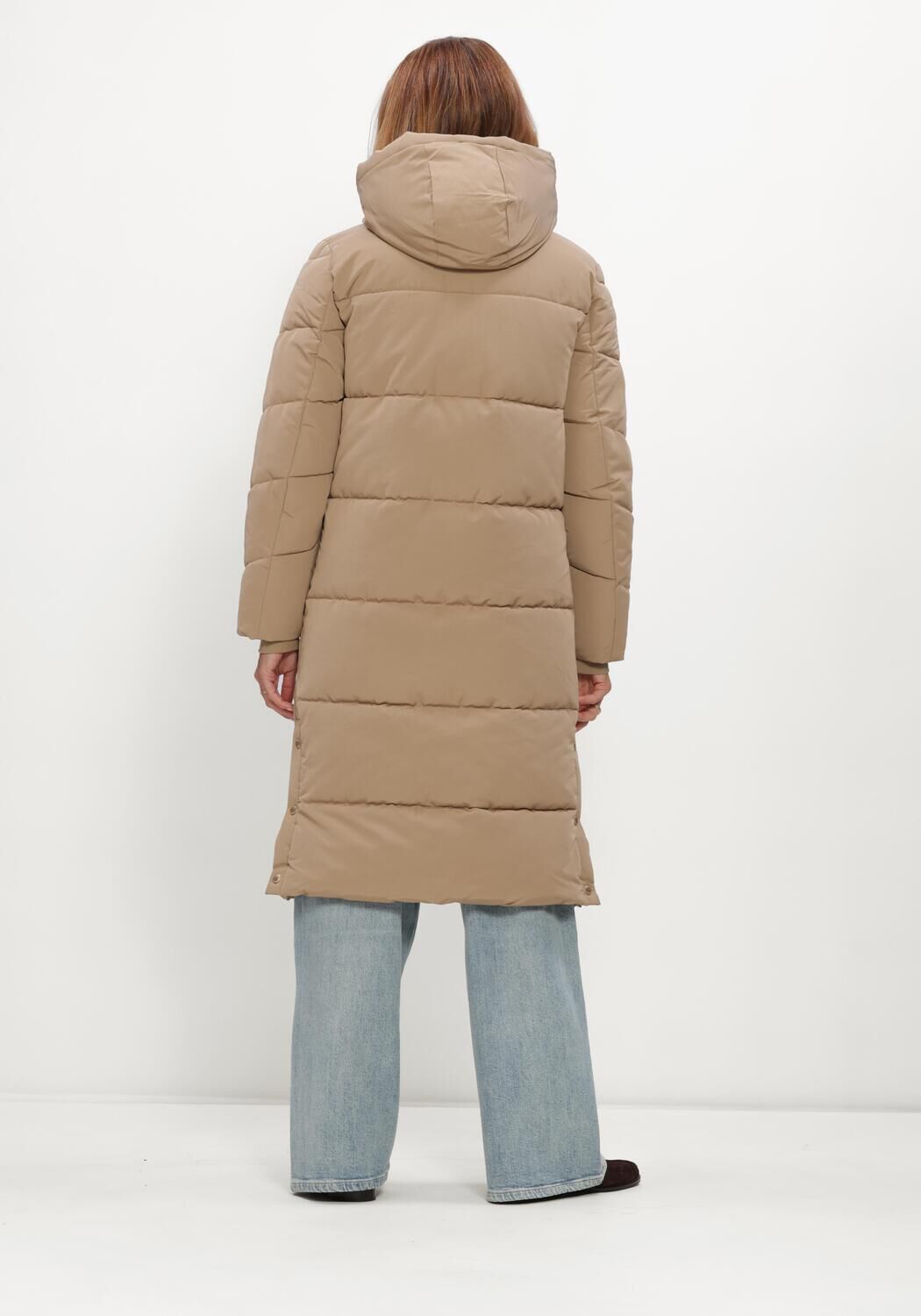 WITHBLACK Veste matelass&eacute; WBLGLORIAN LONG PUFFER COAT en beige - large