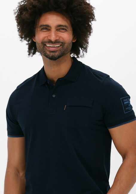 PME LEGEND Polo SHORT SLEEVE POLO STRETCH JERSEY Bleu foncé - large