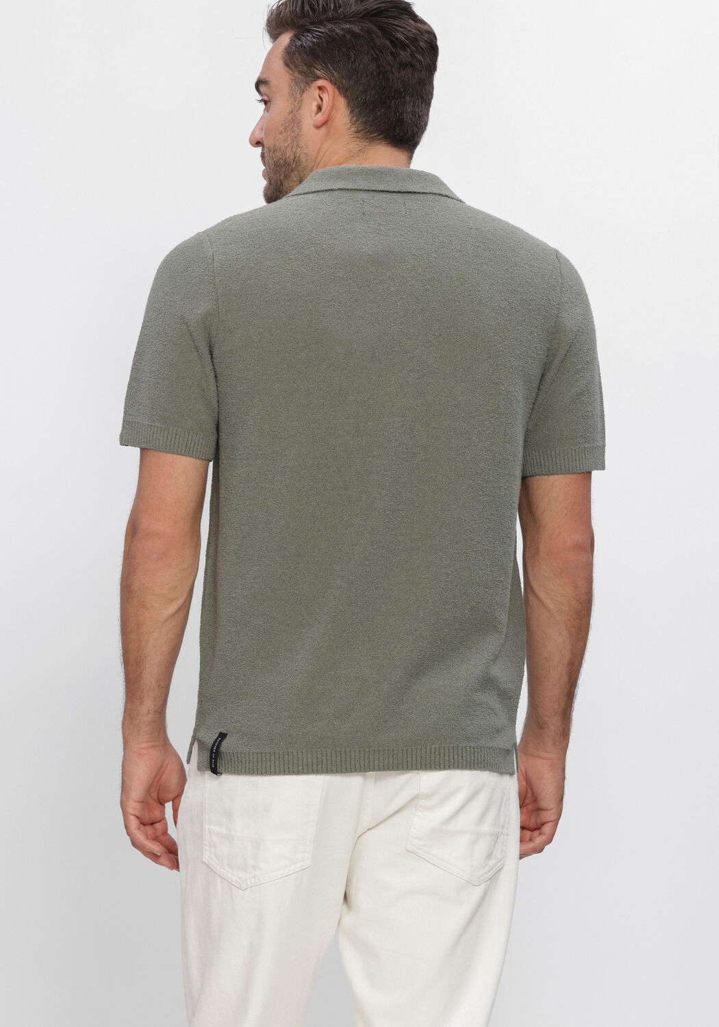 BUTCHER OF BLUE Polo BOUCLE KNIT POLO en vert - large