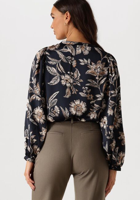 NEO NOIR NANI CANVAS FLOWER BLOUSE Blouses Bleu foncé - large