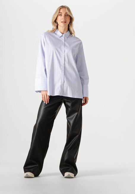 Lichtblauwe NEO NOIR  DITA MINI STRIPE SHIRT - large