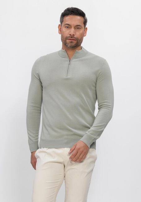 STEFANO LAURAN Pull HALF ZIP ANDERS en vert - large