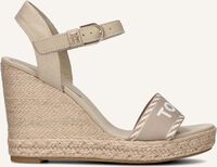 Beige TOMMY HILFIGER Sandalen SEASONAL WEBBING WEDGE - medium