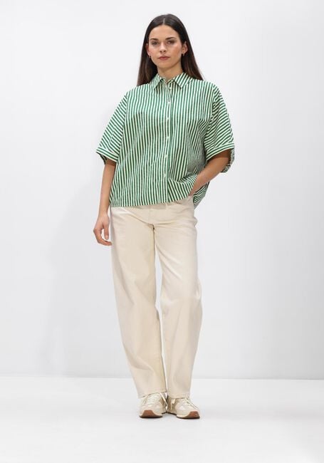 Groene BY-BAR  SUNNY STRIPE BLOUSE - large