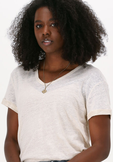 SUMMUM T-shirt TEE FOIL COATED LINEN JERSEY en blanc - large