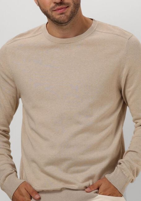 SELECTED HOMME Pull SLHBERG CREW NECK NOOS en beige - large