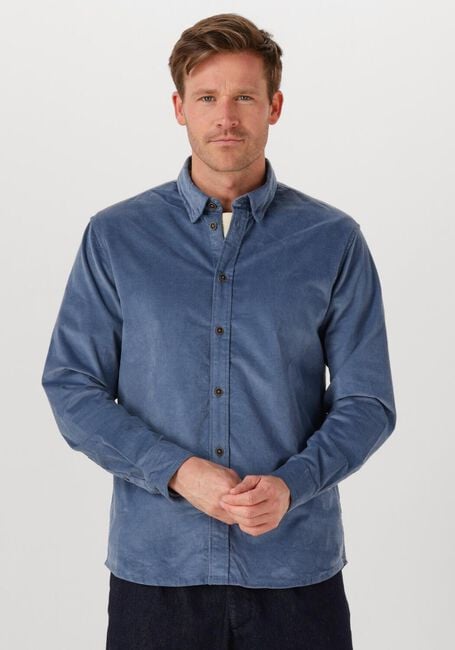 ANERKJENDT Chemise décontracté AKLEIF SOLID CORD SHIRT en bleu - large