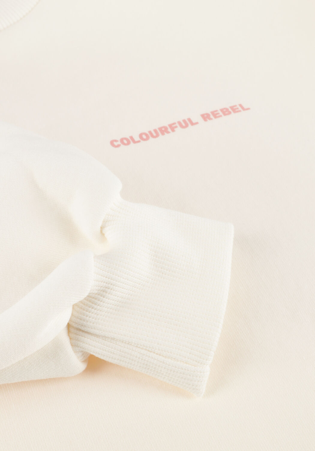 Witte COLOURFUL REBEL Trui SUMMER SHELL DROPPED SHOULDER SWEAT - large