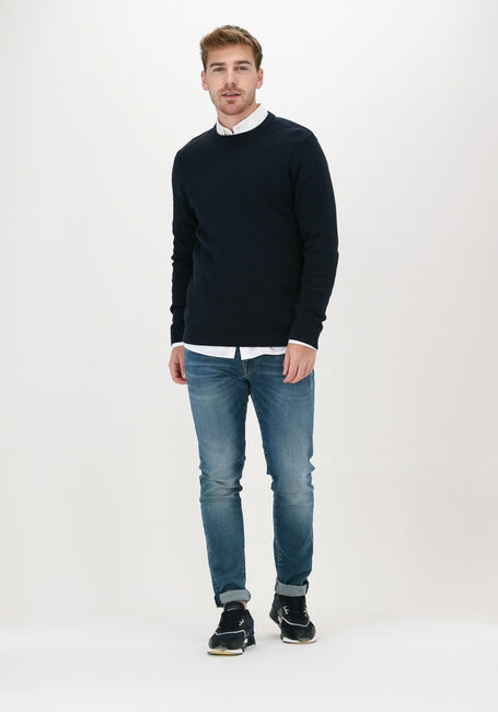 SELECTED MEN Pull SLHCAST LS KNIT CABLE CREW B C Bleu foncé - large