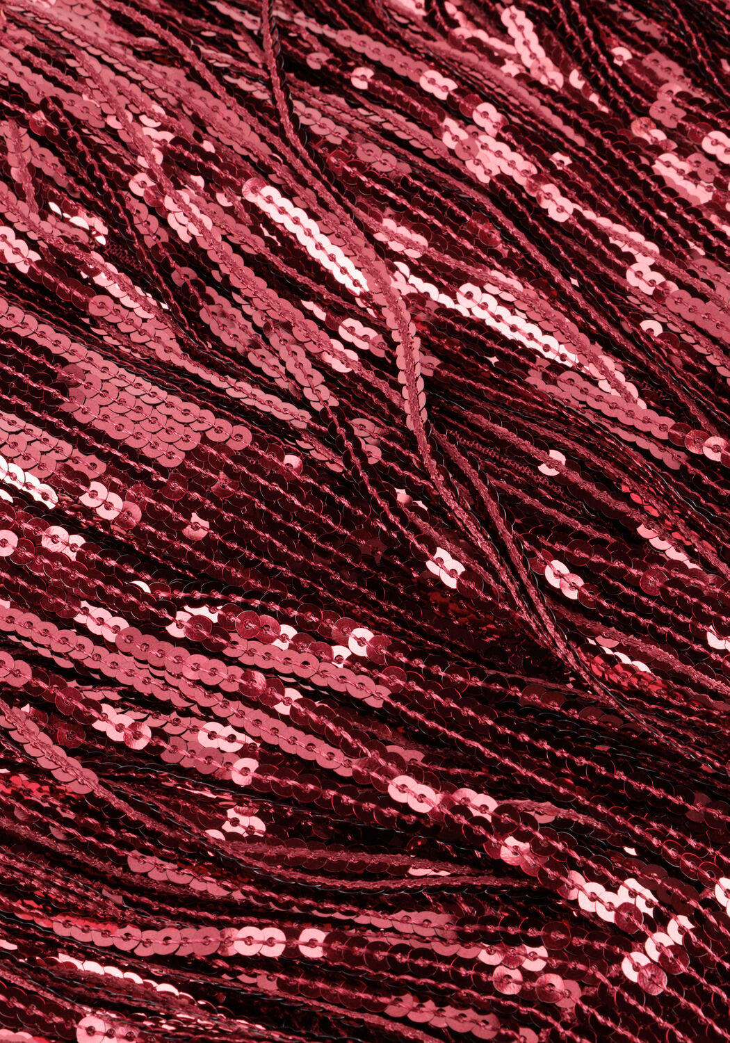 Y.A.S. Robe maxi YASTIO LS SEQUIN DRESS Bordeaux - large