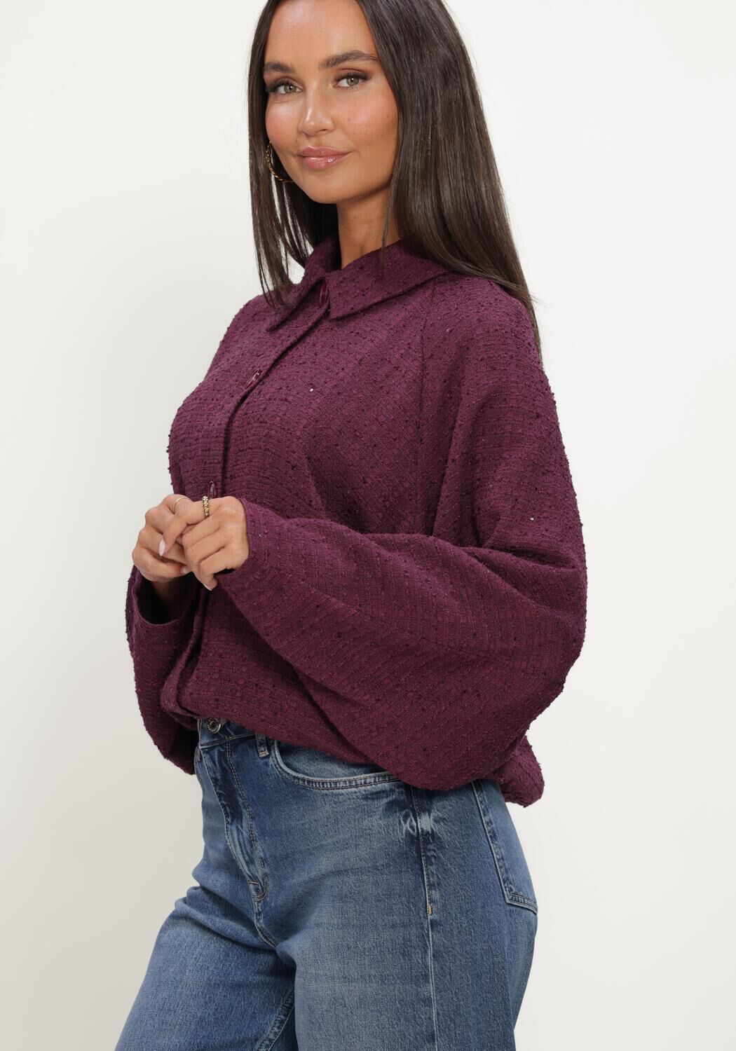 STUDIO ANNELOES Jack Dunya bomber jacket Bordeaux - large