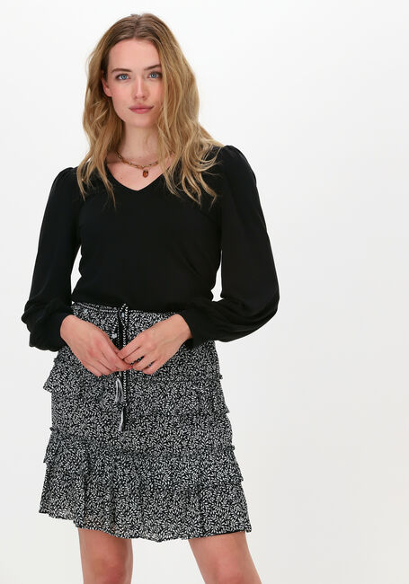 Zwarte OBJECT Top JANNIE LS V-NECK TOP - large