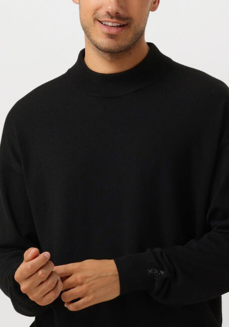 SCOTCH & SODA Pull DROPPED SHOULDER MOCK NECK PULLOVER en noir - large