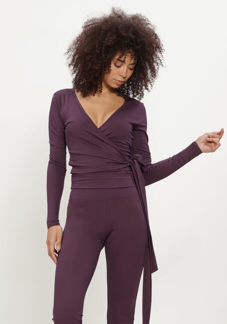 THE LOLA CLUB Haut BRUNA WRAP TOP en violet - large