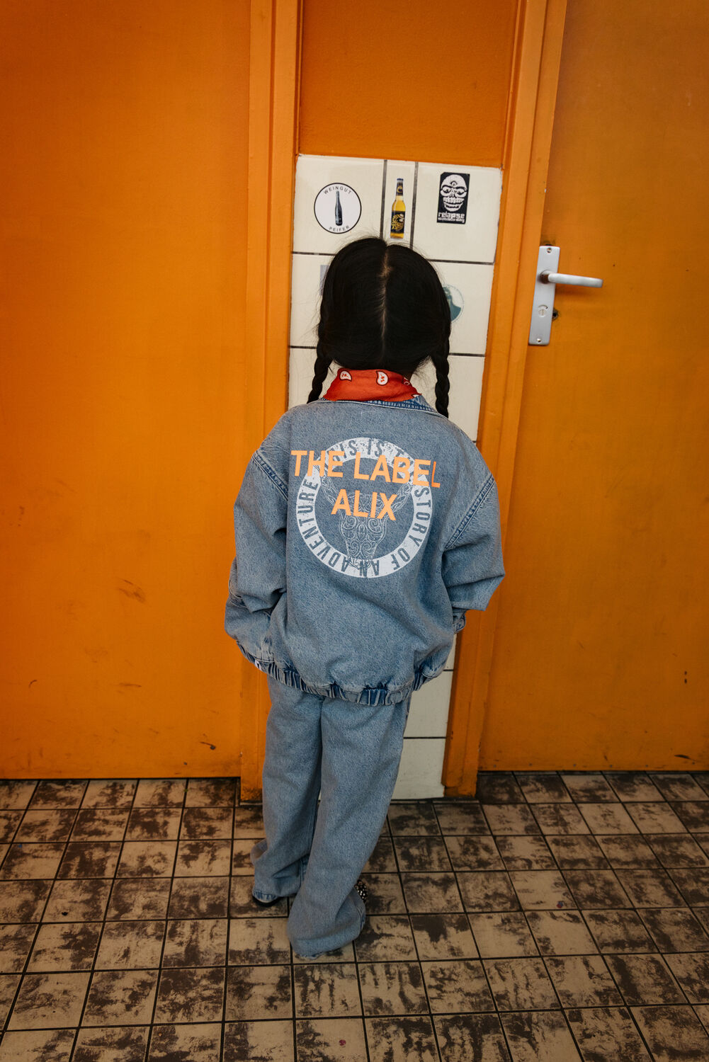 ALIX MINI Veste en jean DENIM JACKET Bleu clair - large