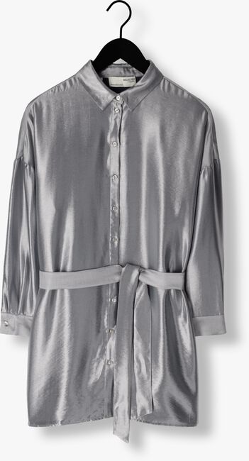 Zilveren SELECTED FEMME Midi jurk SLFSILVIA-TONIA LS SHIRT DRESS - large