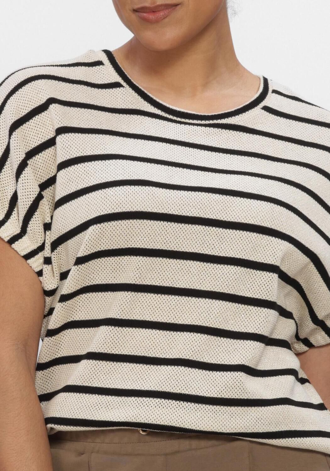 SUMMUM TOP STRIPED GAUZE Hauts & T-shirts Kaki - large