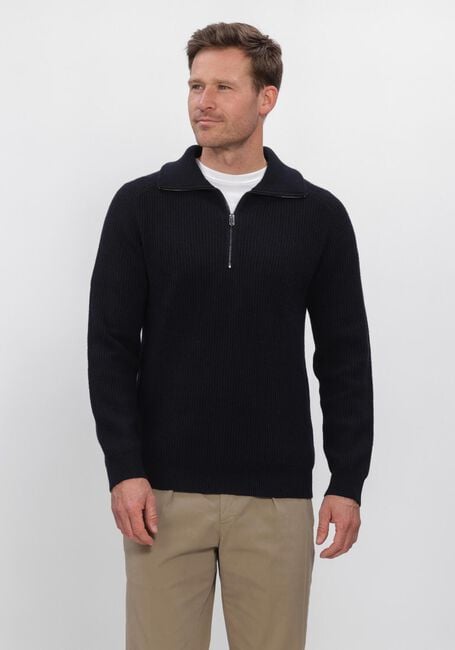 Donkerblauwe PROFUOMO Trui HEAVY WOOL - large