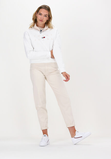 TOMMY JEANS Chandail TJW BXY TONAL LOGO 3 FUNNEL NE en blanc - large