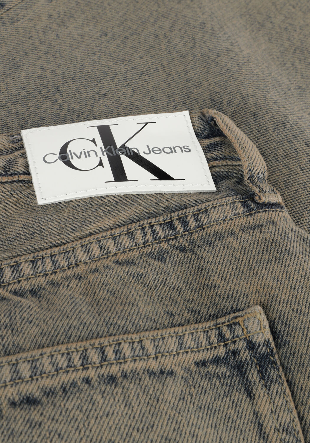 Lichtblauwe CALVIN KLEIN Maxirok FRONT SPLIT MAXI DENIM SKIRT - large