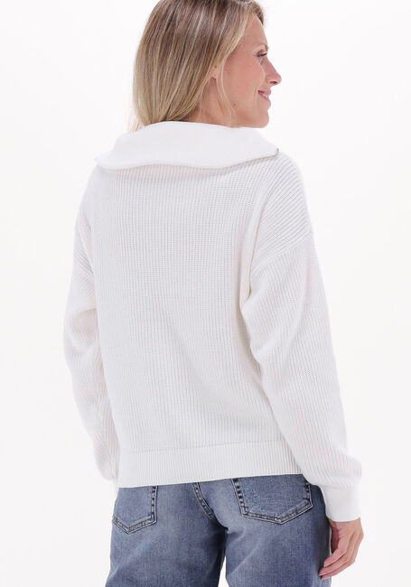 Gebroken wit TOMMY HILFIGER Trui HAYANA CABLE ZIP-UP SWEATER - large