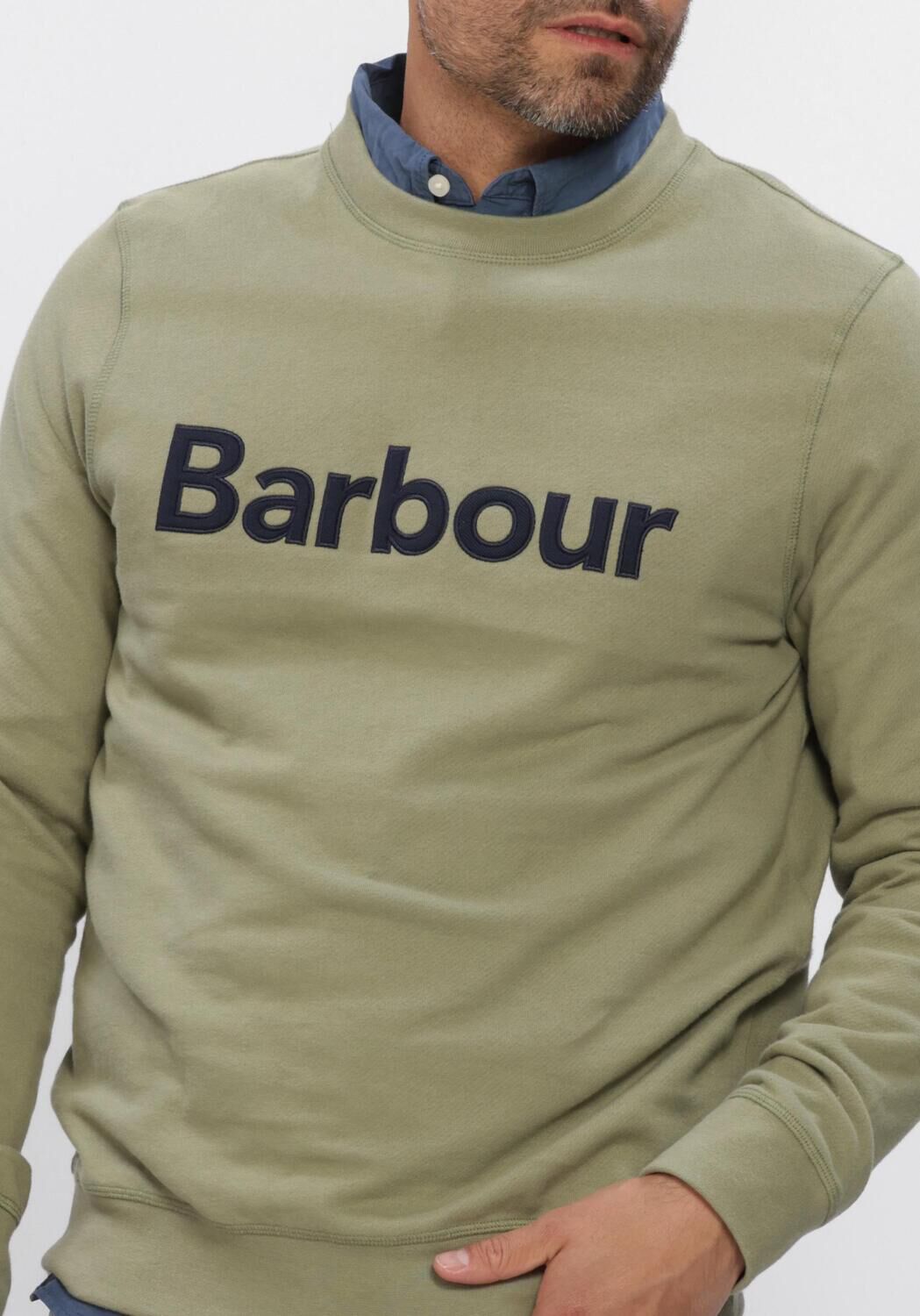 BARBOUR Chandail PIQUE APPLIQUE CREW en vert - large